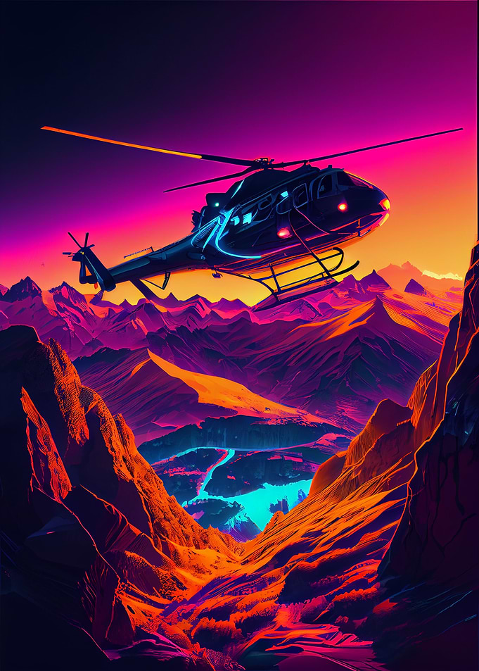 Synthwave Helicopter 12
