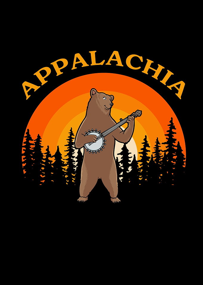 Bear Banjo Retro Sun