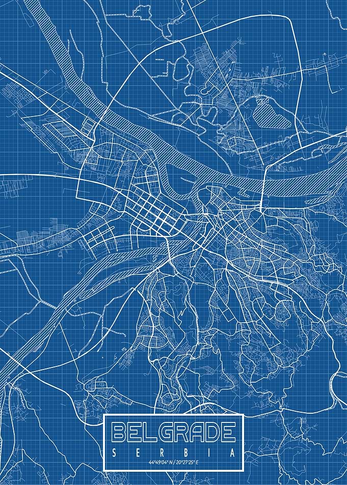 Belgrade Map Blueprint