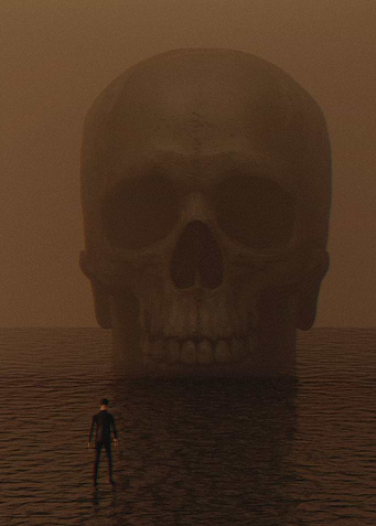 Ocean with Skull