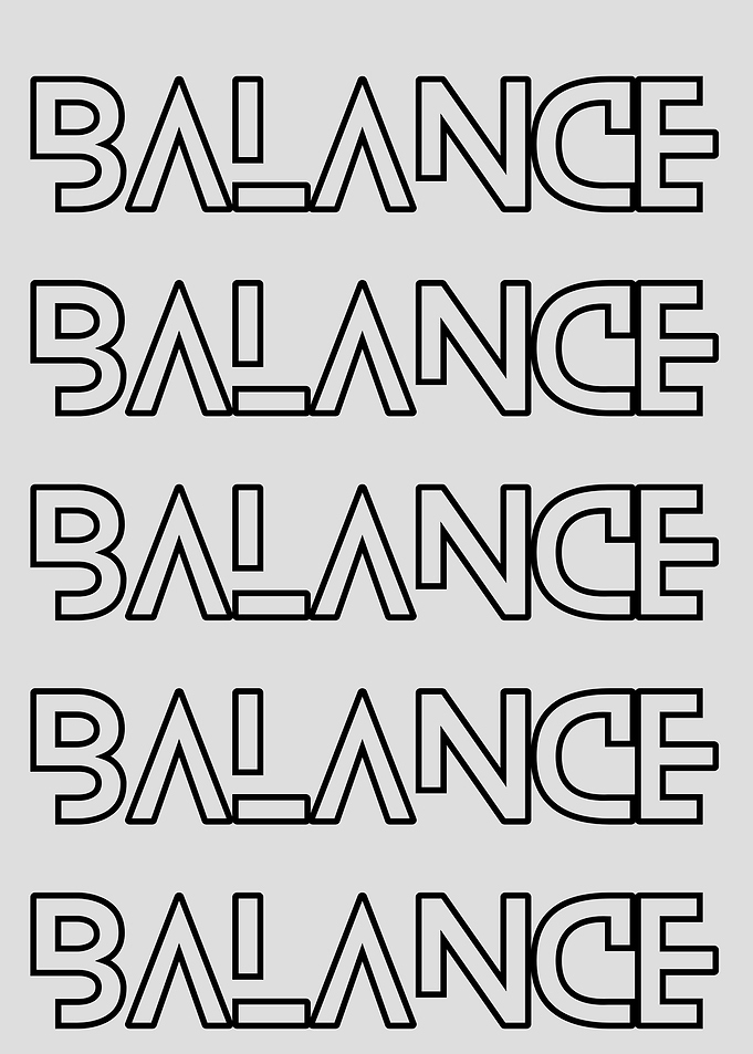 inspirational word Balance