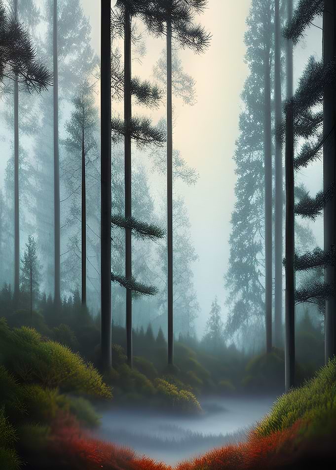 Foggy Forest Nature