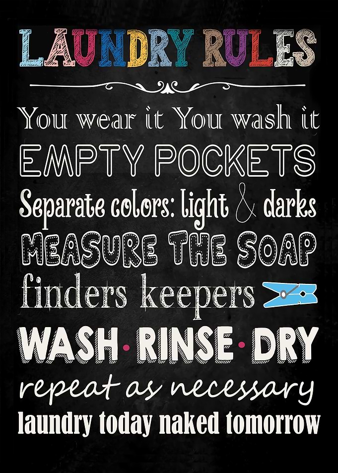 Laundry Room Rules