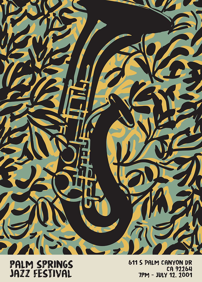 palm springs jazz poster