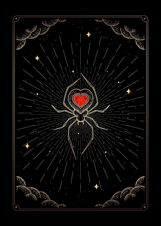 Tarot the heart spider