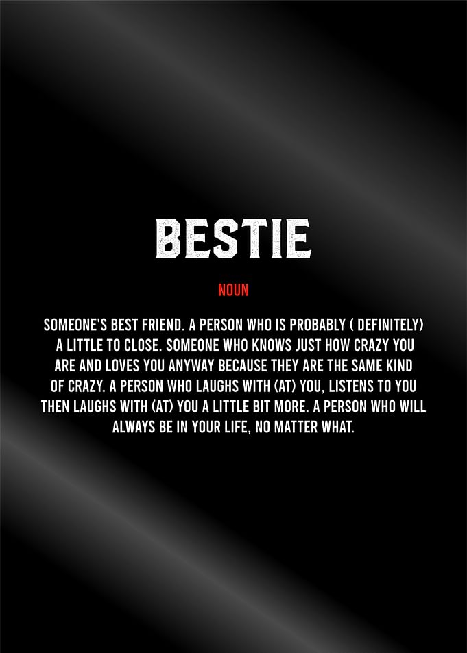 Bestie Definition poster