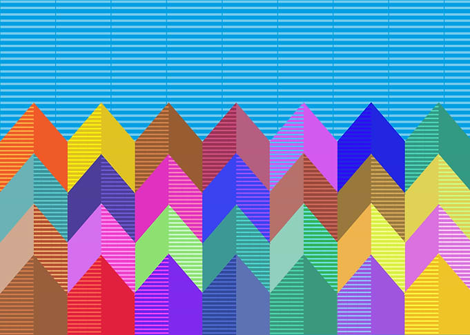 3d Colorful Chevrons
