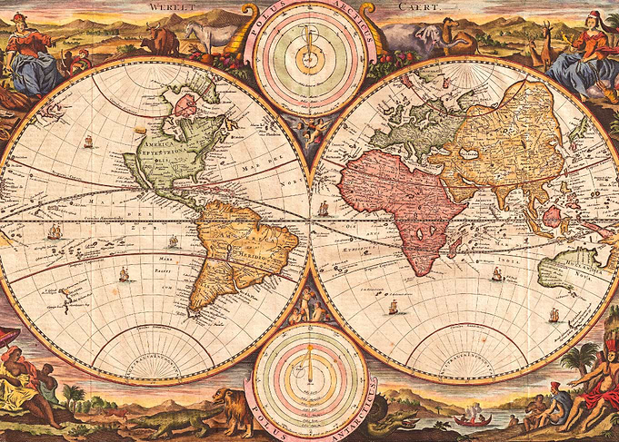Vintage Map of the World