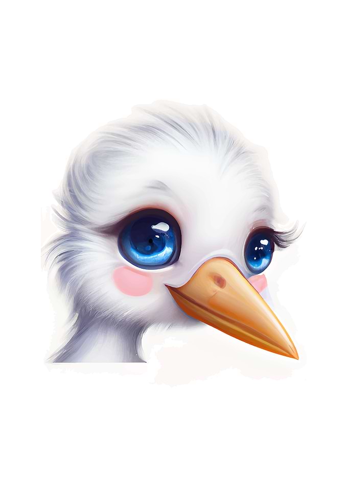 Kawaii Chibi Storks Baby
