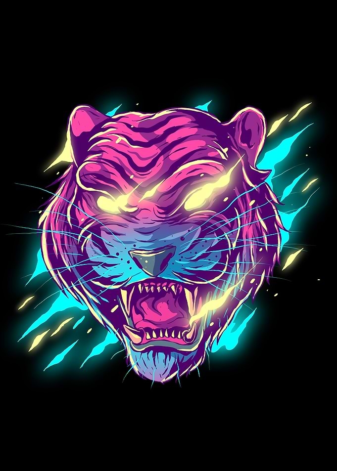 Tiger Head Art