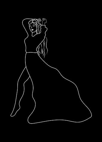 Erotic Girl Line Art