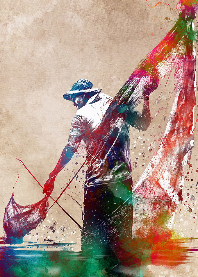 Fishing sport art