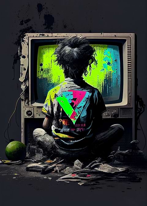 Eighties Video Gaming — metal poster wall art