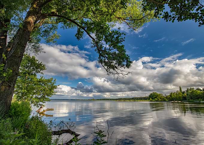 Landscape, lake, Poland