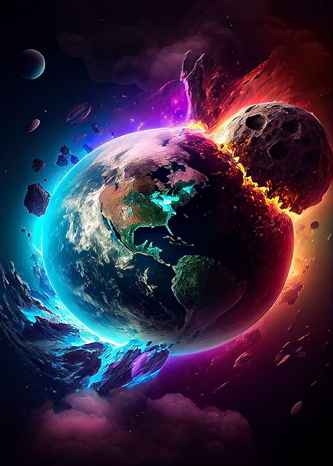 Fire and Ice — metal poster wall art