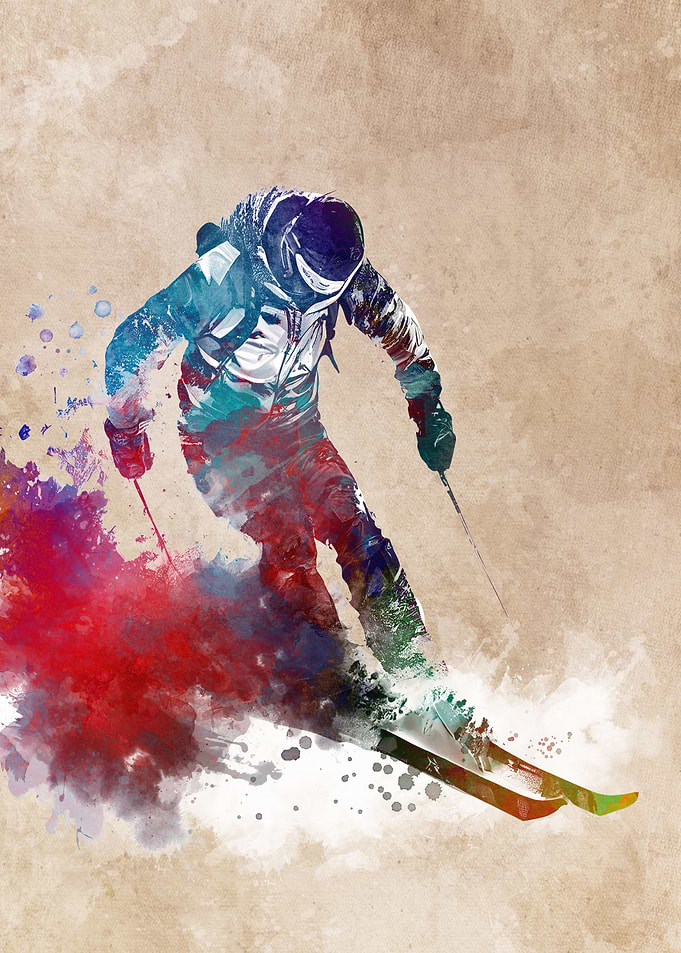 Ski sport art