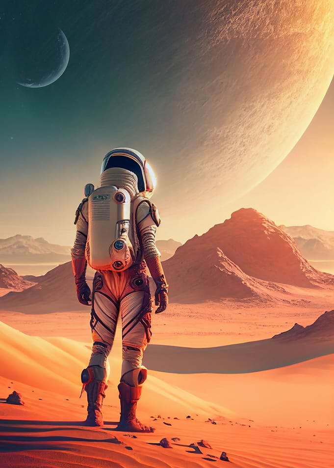 Astronaut on Mars
