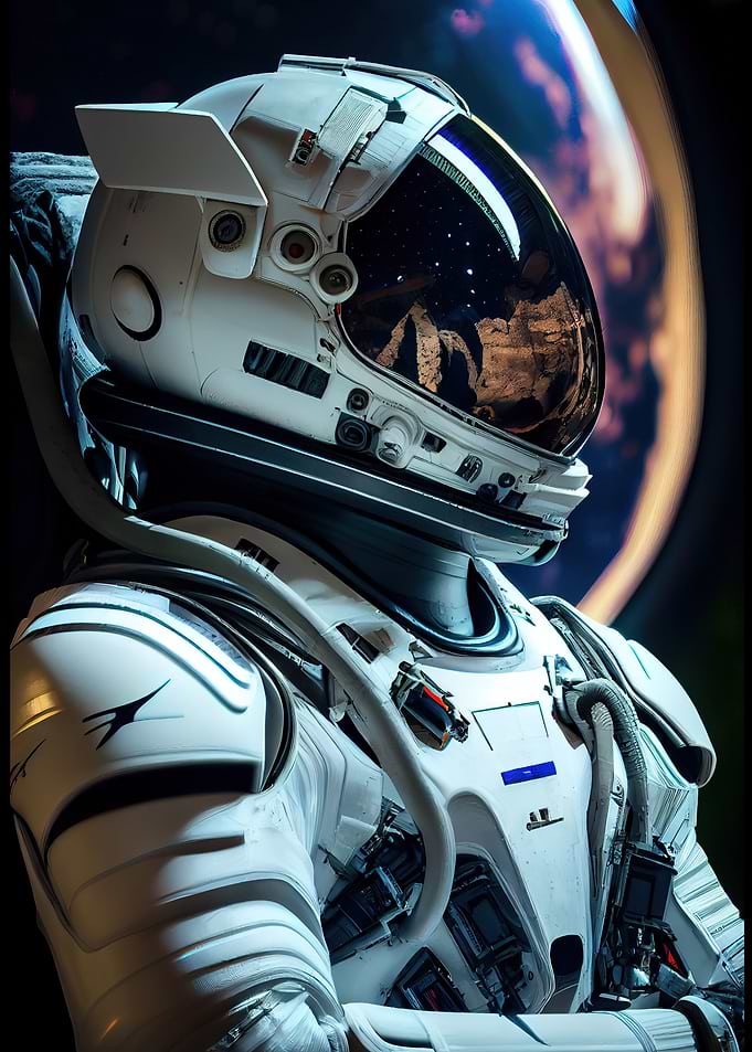 Astronaut Solar Eclipse