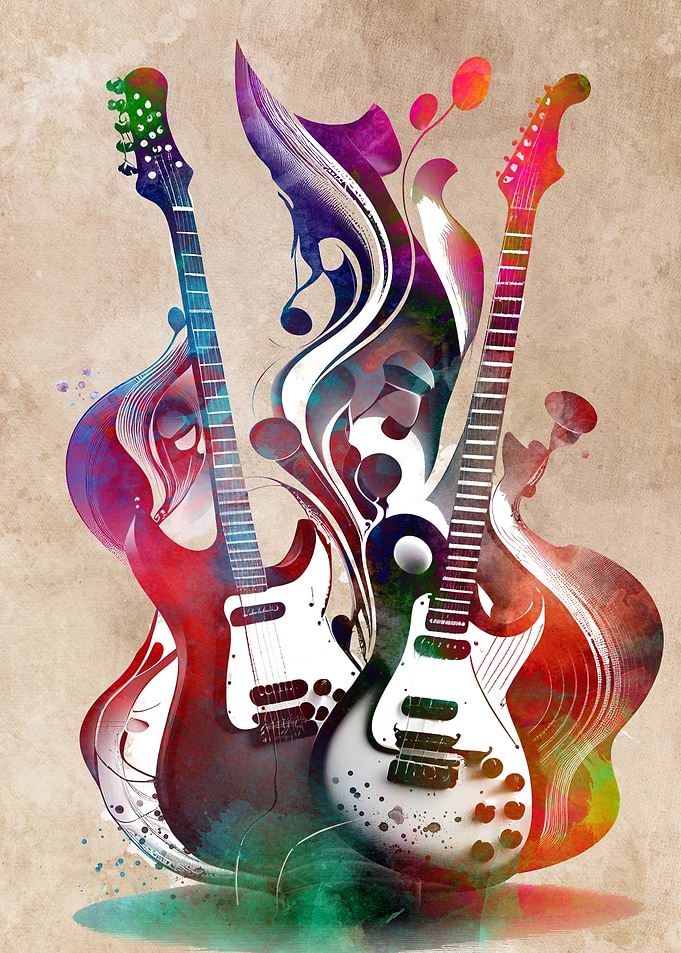 Guitars music art