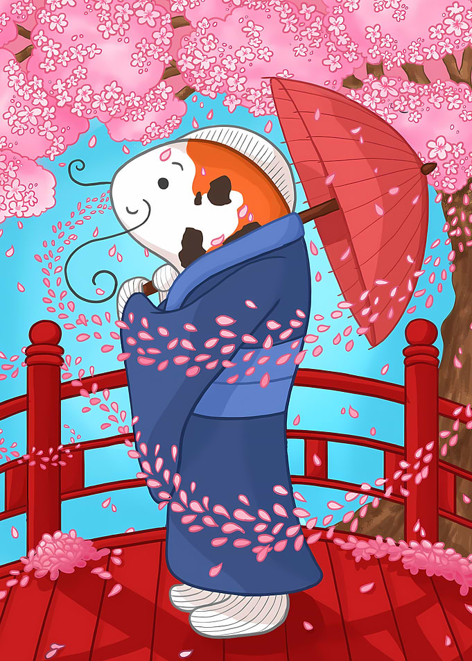 Koi fish japanese sakura