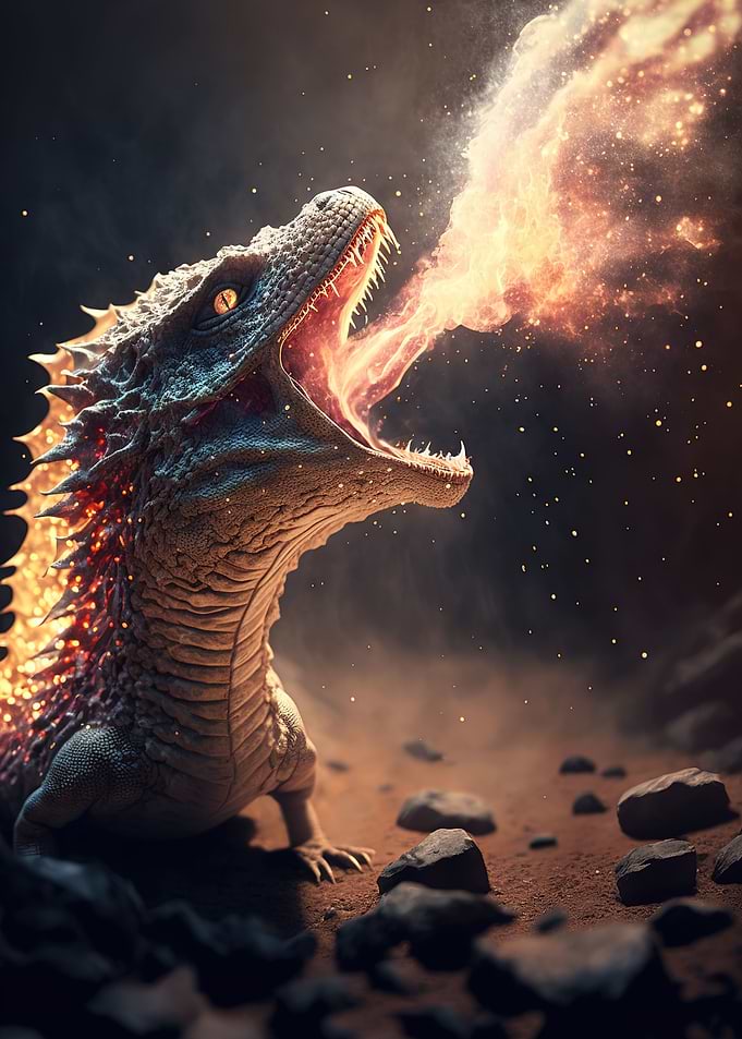 Cute fire dragon