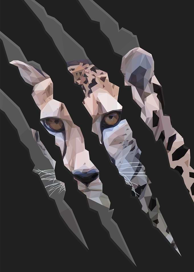 Low Poly King Cheetah