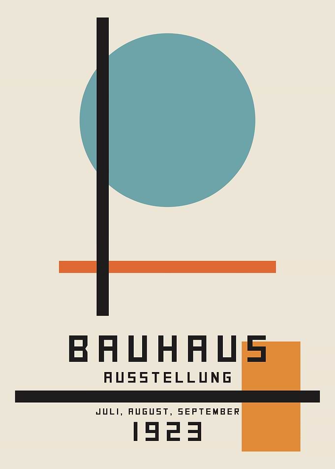 Teal Circle Bauhaus