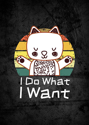 I Do What I Want Funny Cat