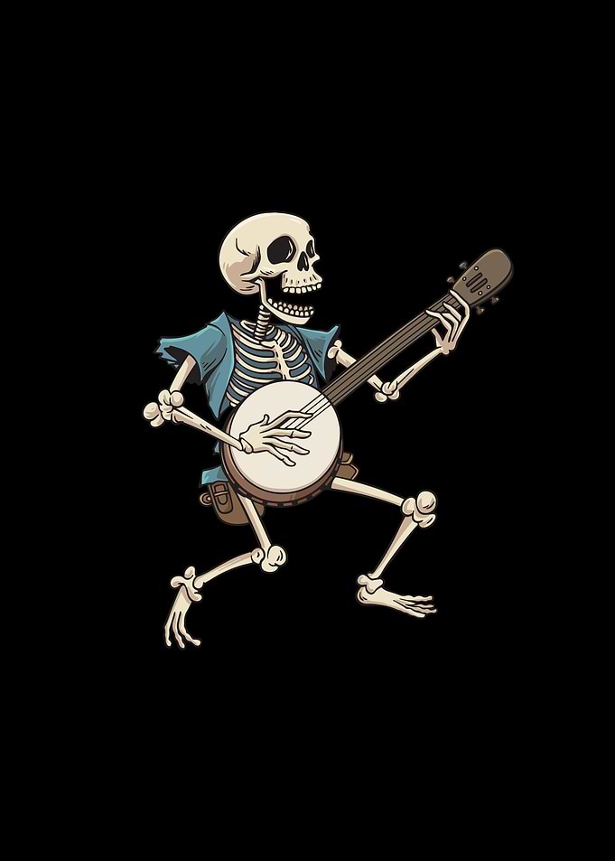 Skeleton Banjo Musician