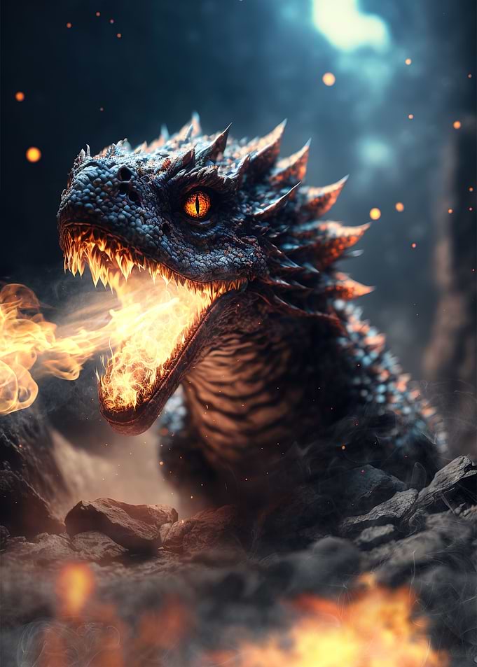 Baby fire dragon