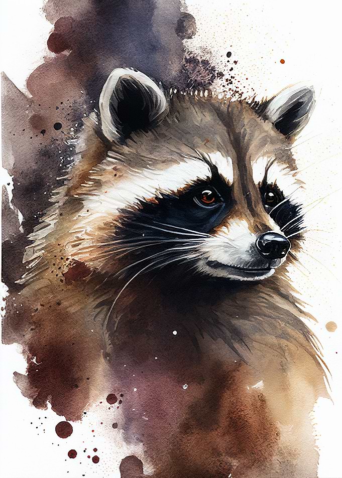 Raccoon Watercolor