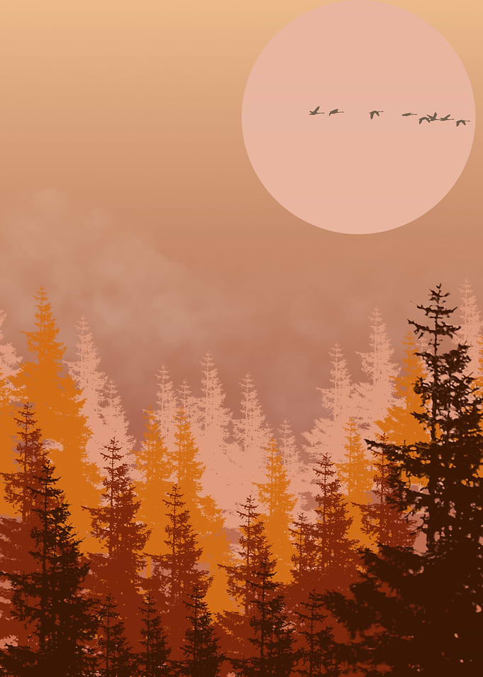 paint autumn forest