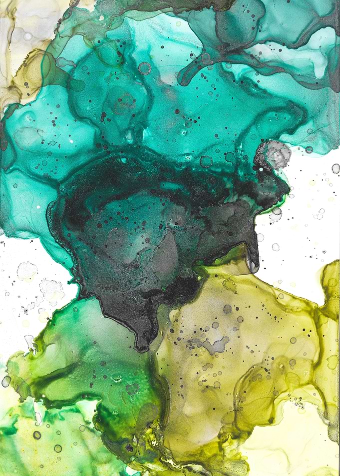 Green and black abstract