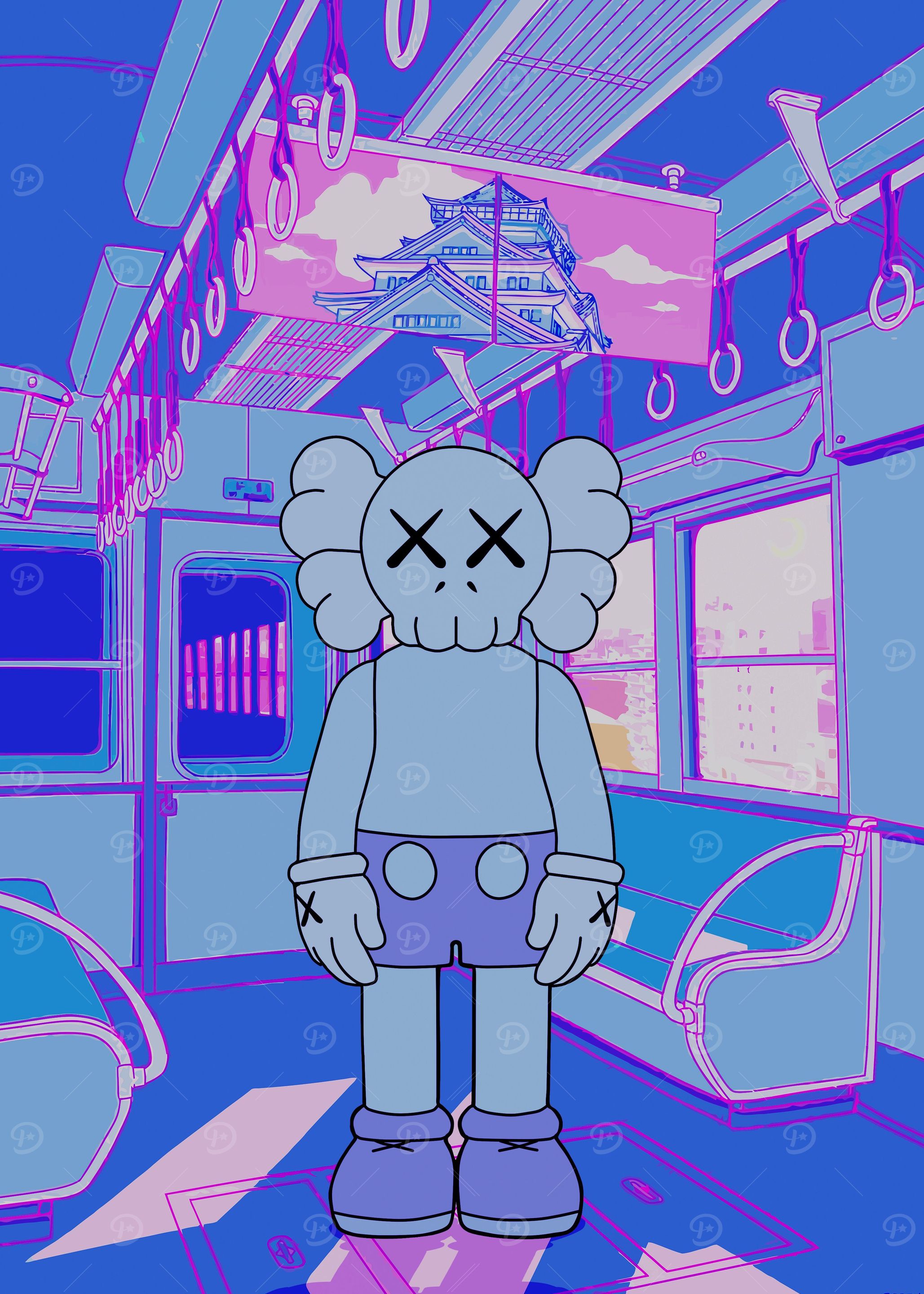 kaws in the fast train