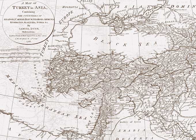 White gold map of Turkey