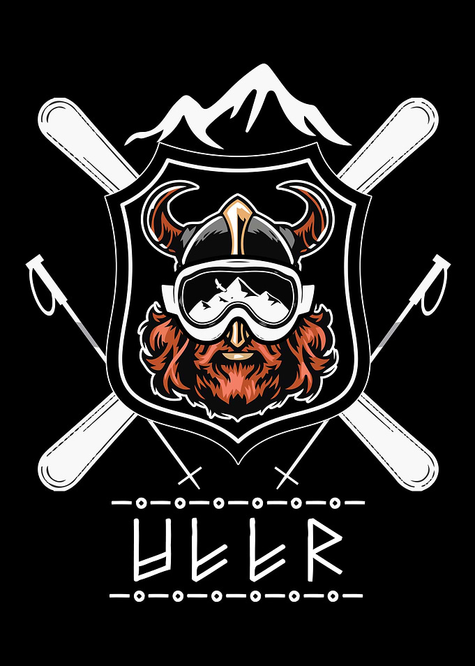 Viking Ullr Skiing God Ski