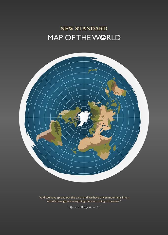 flat earth map