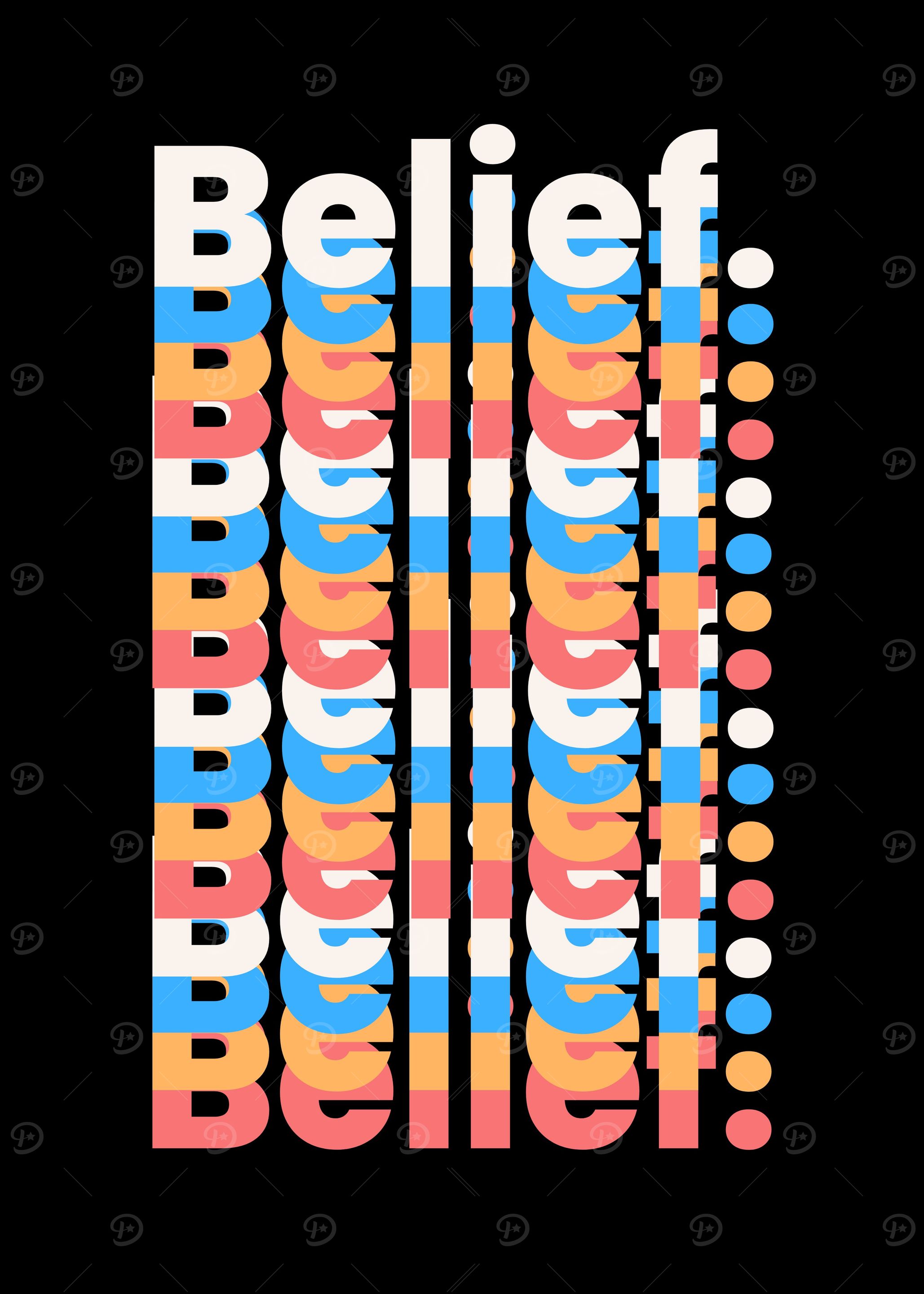 inspirational word Belief