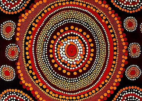Dot Painting — dot painting style metal print