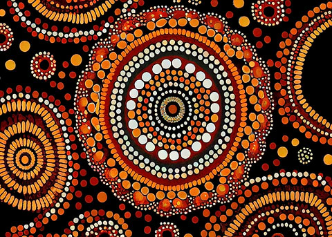 Cultural Expressions — dot painting style metal print