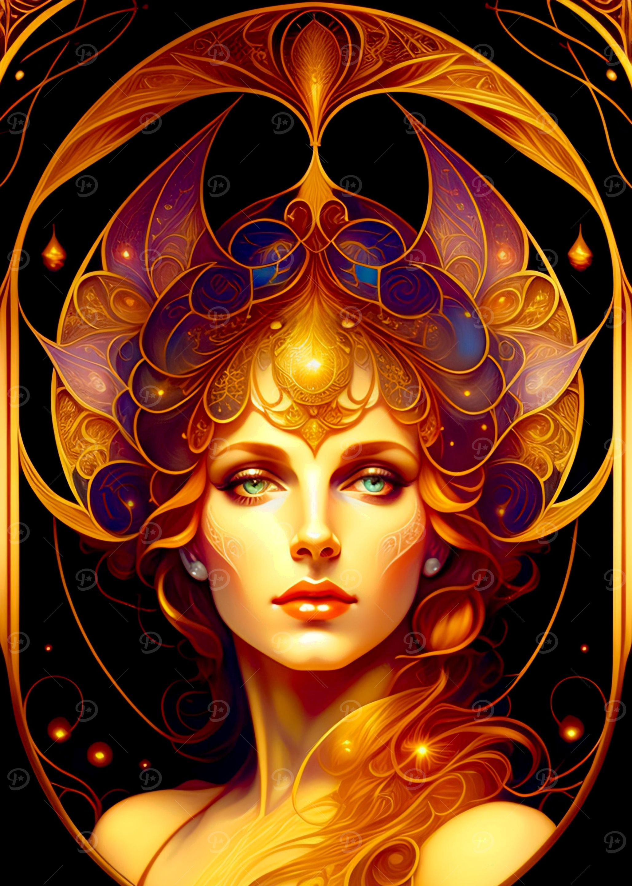 angel in art nouveau