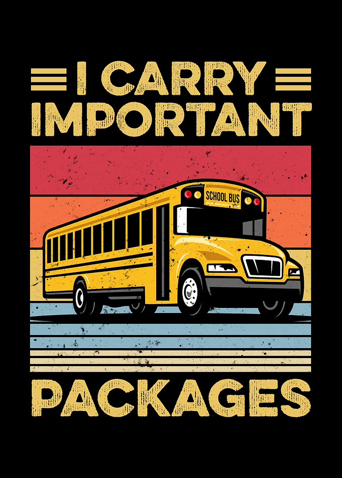 Vintage School Bus Driver
