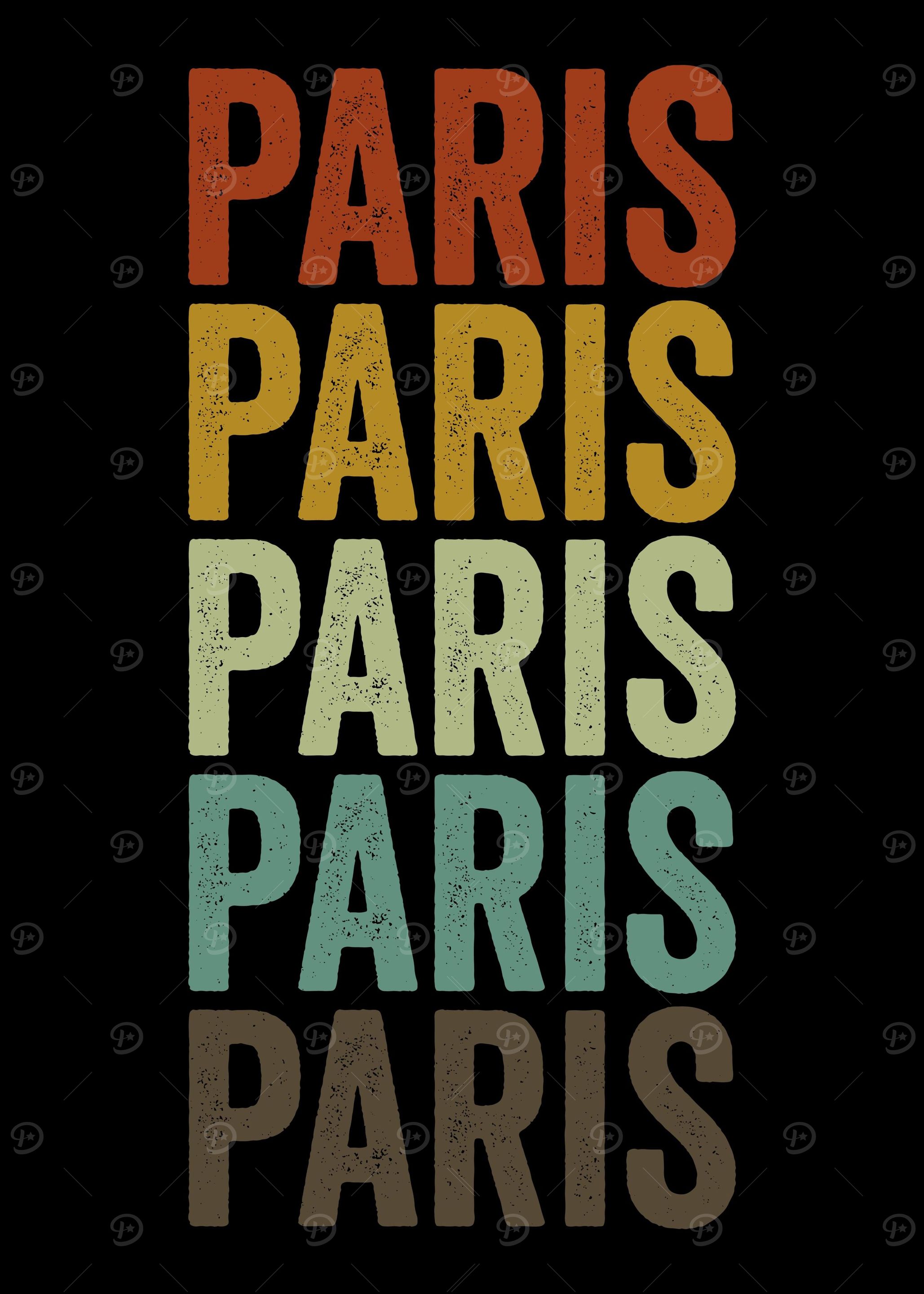 Paris France Retro Vintage