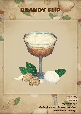 Cocktail Brandy Flip