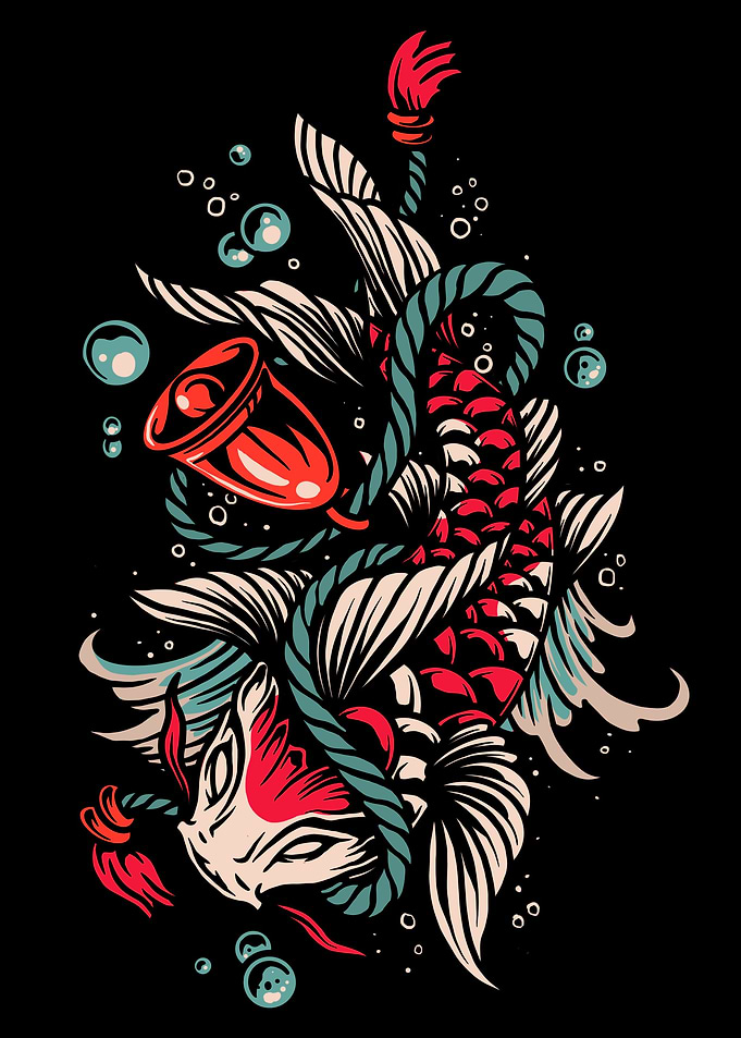 Koi Fish Poster