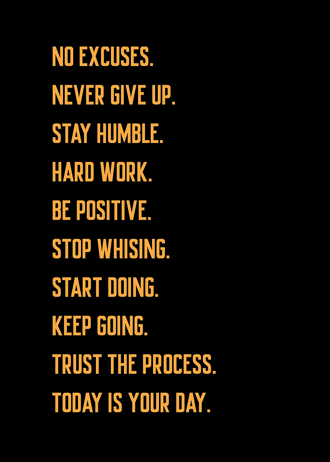 Motivation text art