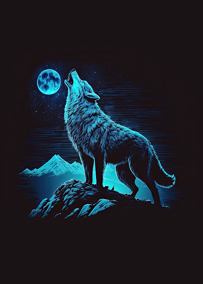 Wolves Under The Full Moon