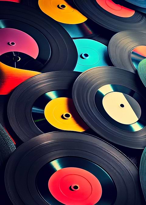 Retro Record — metal poster wall art