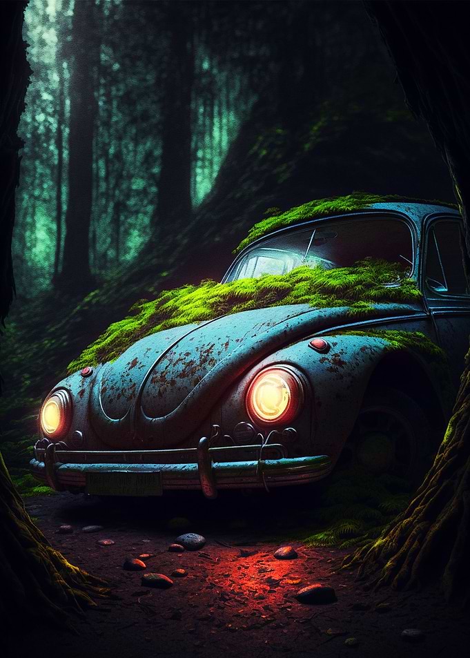 Car In The Forest