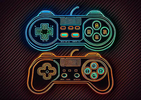 Retro Style Gaming — metal poster wall art